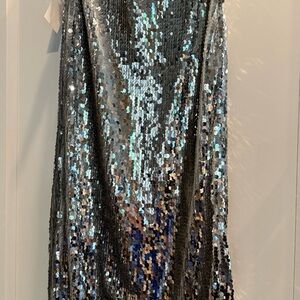 Ronny Kobo Collection Shimmering Silver Sequin skirt